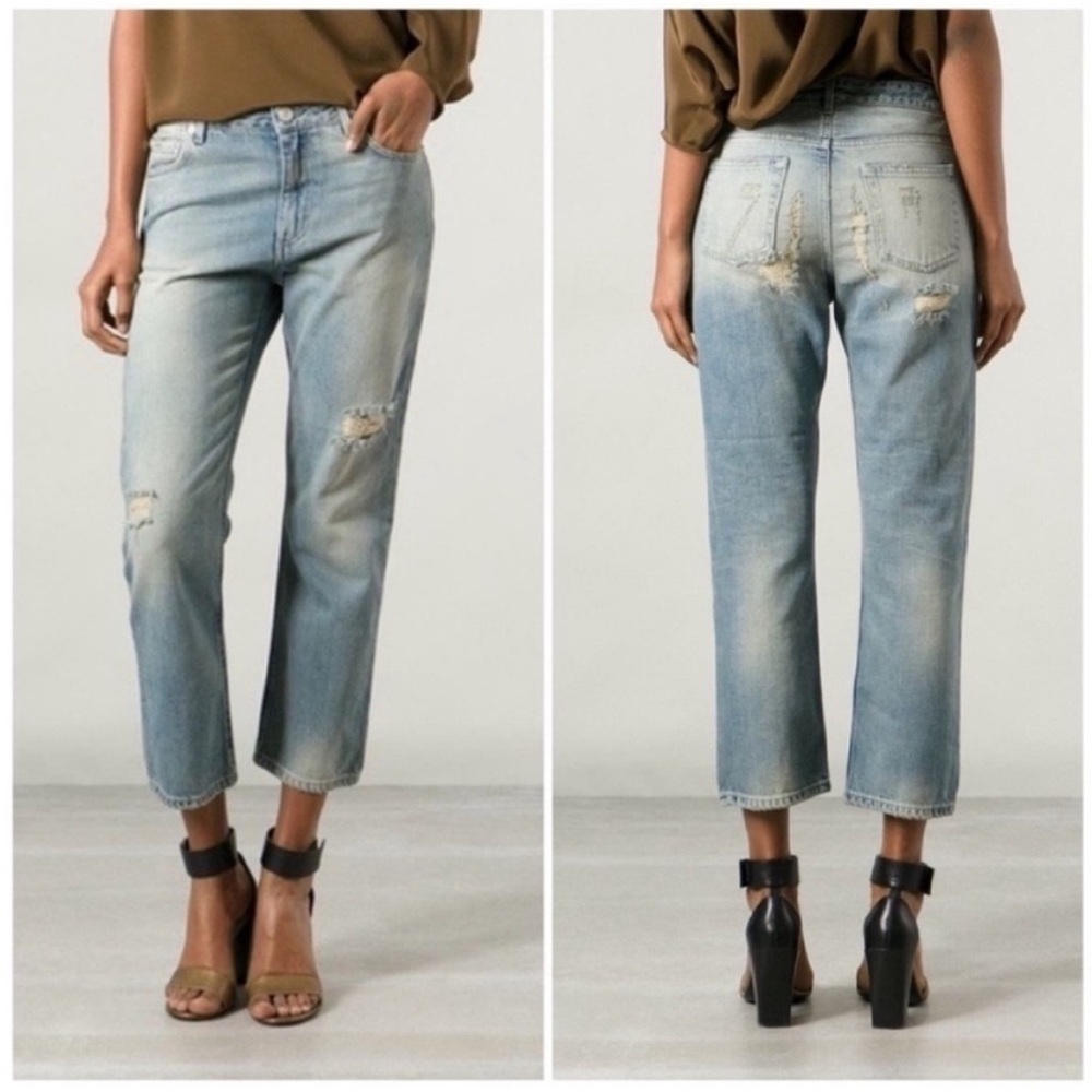 Acne Studios Pop Trash Distressed Straight Jeans